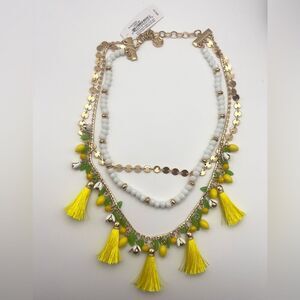 Lilly Pulitzer Lemon Grove Tassel Necklace.